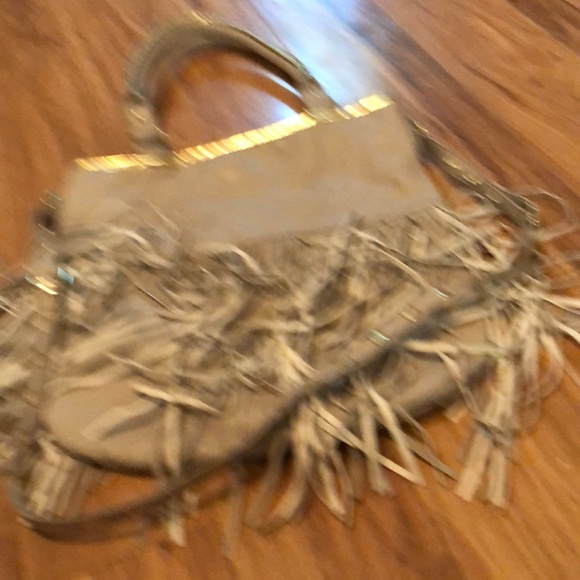 Beige Fringe Handbag - Picture 2 of 2